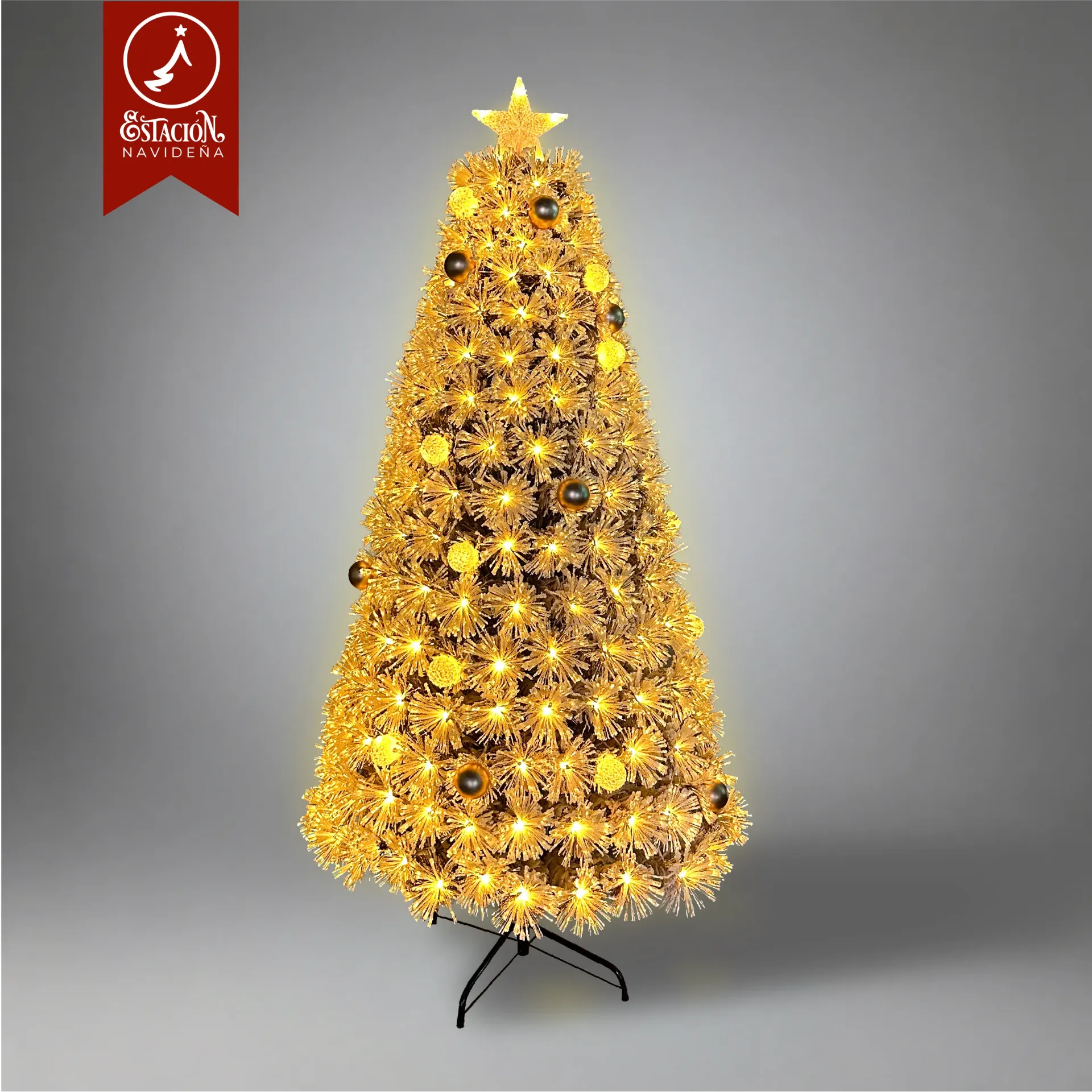 Árbol de Fibra Óptica Winter Champaña (Ref. H)